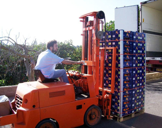 Loading the pallets